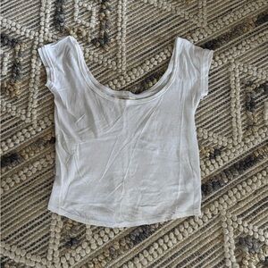 Free People We The Free White Scoop Neck Top